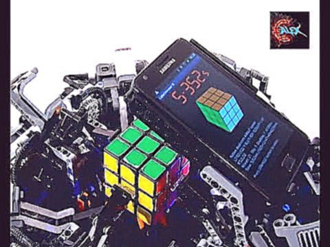 Смешные видео. Приколы. Телефон собирает кубик Рубика   Phone collects Rubik's Cube