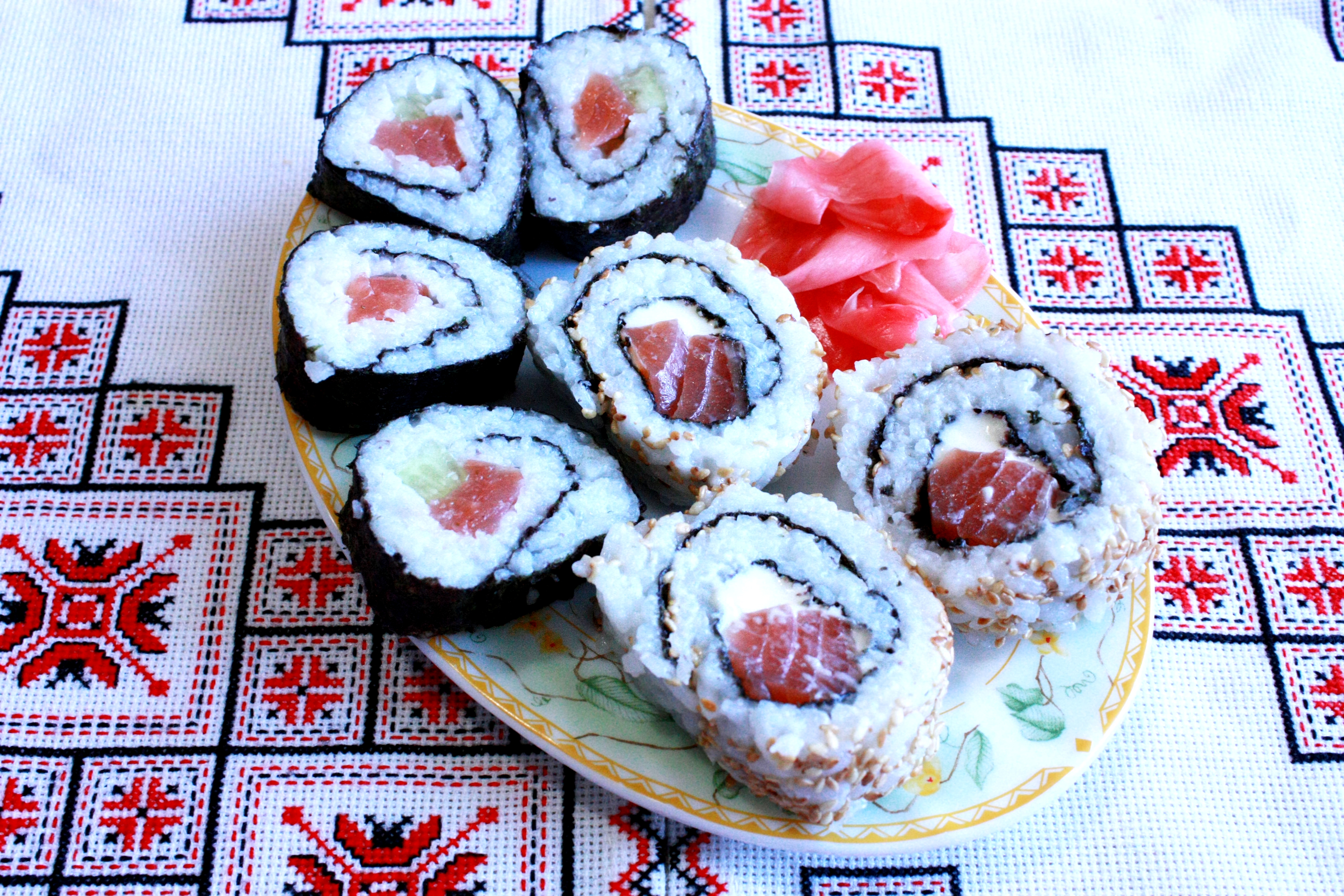 Суши дома Роллы рецепт в домашних условиях Как делать суши Суші Sushi Рис для суши Как готовить суши