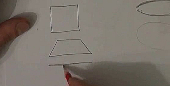Как карандашом рисовать квадрат и круг