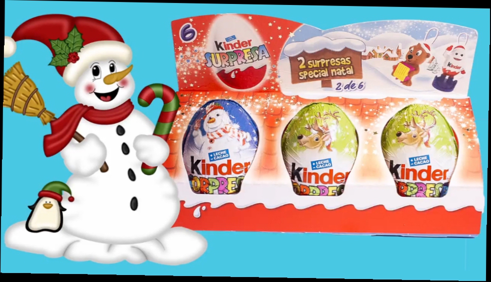 6 Киндер Сюрприз Шоколадных Яйца Новый Год и Рождество 6 Kinder Surprise Christmas Choko Eggs 