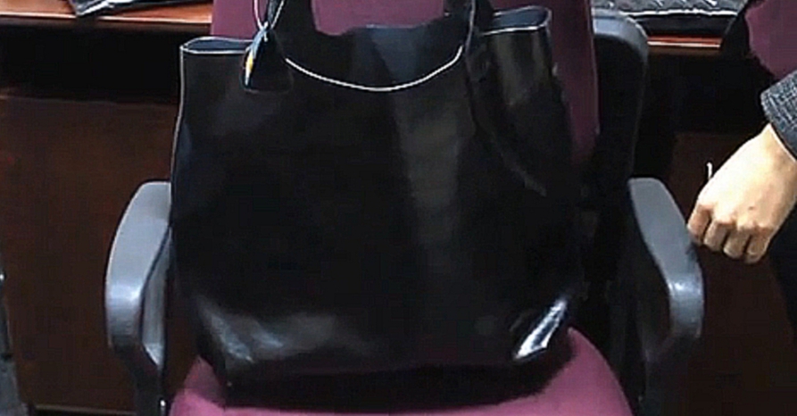 Черная Кожаная Женская Сумка  Women's Leather Black Handbags [Forshe.com.ua]