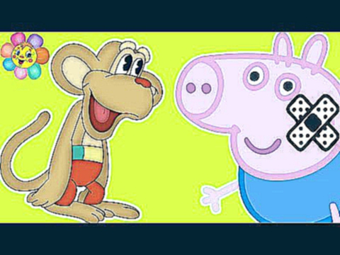 5 Маленьих Свинка Пеппа - Обезьянка. Детские песенки. Учимся считать. Английский для детей. НОВИНКА!