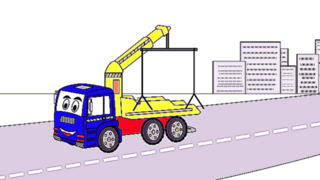 Видеоклип Мультик  - Раскраска про эвакуатор для малышей. Машинки. Техника