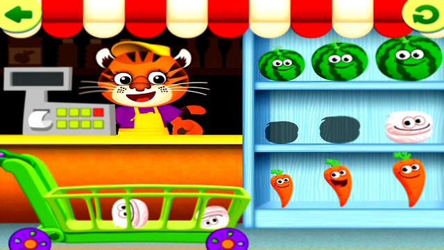 Весёлый магазин и Смешная Еда - Развивающая игра для самых маленьких детей