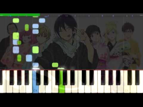 Видеоклип [Noragami Aragoto] Kyouran Hey Kids!! Piano Synthesia Tutorial