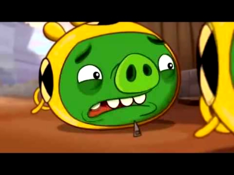 092 Смешной мультик Angry Birds  Свиньи для Краш Теста