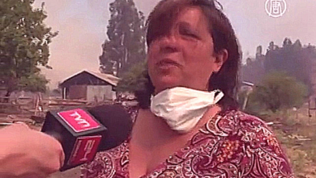Видеоклип Жара и ветер усиливают лесные пожары в Чили