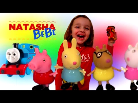 Свинка Пеппа Паровозик Томас  Ужасный Динозавр в  Страшной Истории Peppa Pig  in scary storie