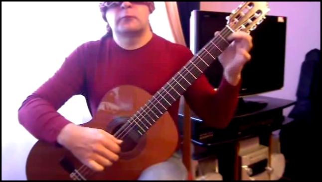 Видеоклип И.С. Бах  Куранта из 2-й сюиты для виолончели. Классическая гитара В. Шарий