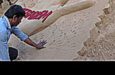 Индийский мастер слепил фигуру из песка
