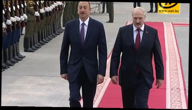 Лукашенко встречает Алиева в Минске, raw video, 28.08.20...