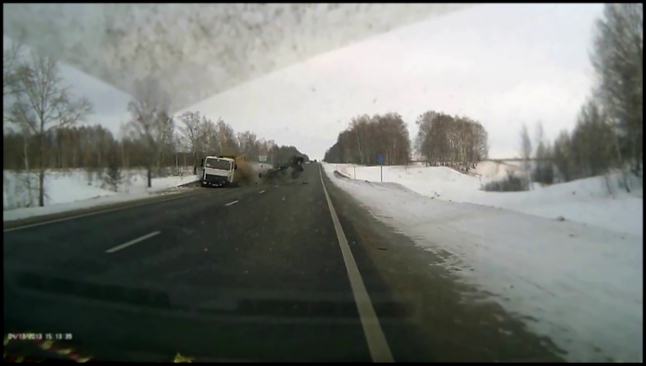 Трасса М7 Москва-Уфа- уснувший водитель Ситроена в лобовую столкнулся с МАЗом и погиб