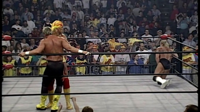 Видеоклип Халк Хоган спасает Стинга и Лекса Люгера от Всадников, WCW Monday Nitro 27.11.1995