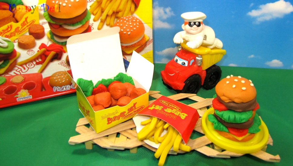 Видеоклип Лепка из пластилина. McDonalds Burger. Делаем Биг Мак, Чикен МакНагетс, Фри. Как Play-Doh